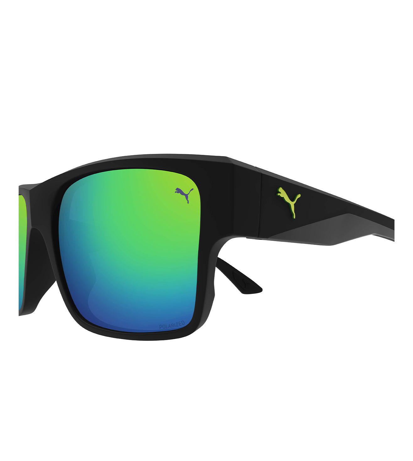 Puma Men's Green Square Sunglasses