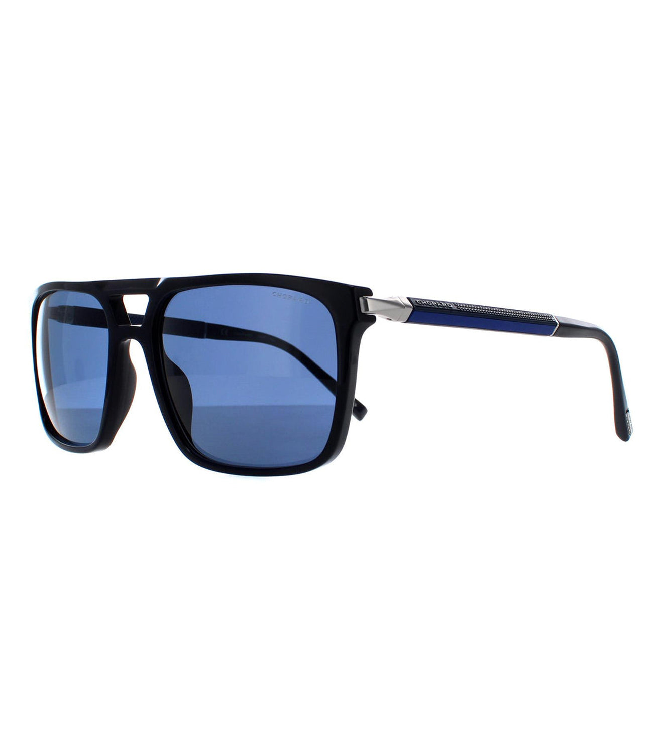 Chopard Men's Blue Polarized Square Sunglasses