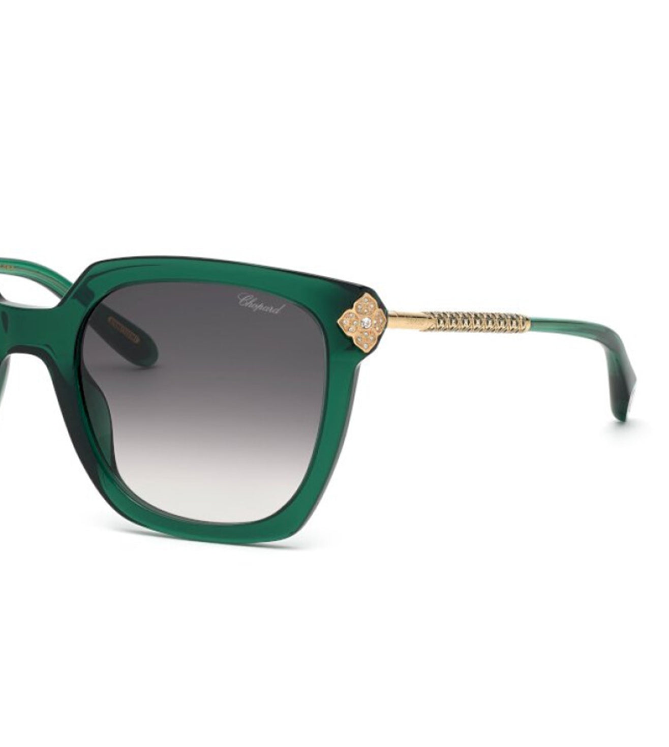 Chopard Unisex Smoke Grey Gradient Butterfly Sunglasses