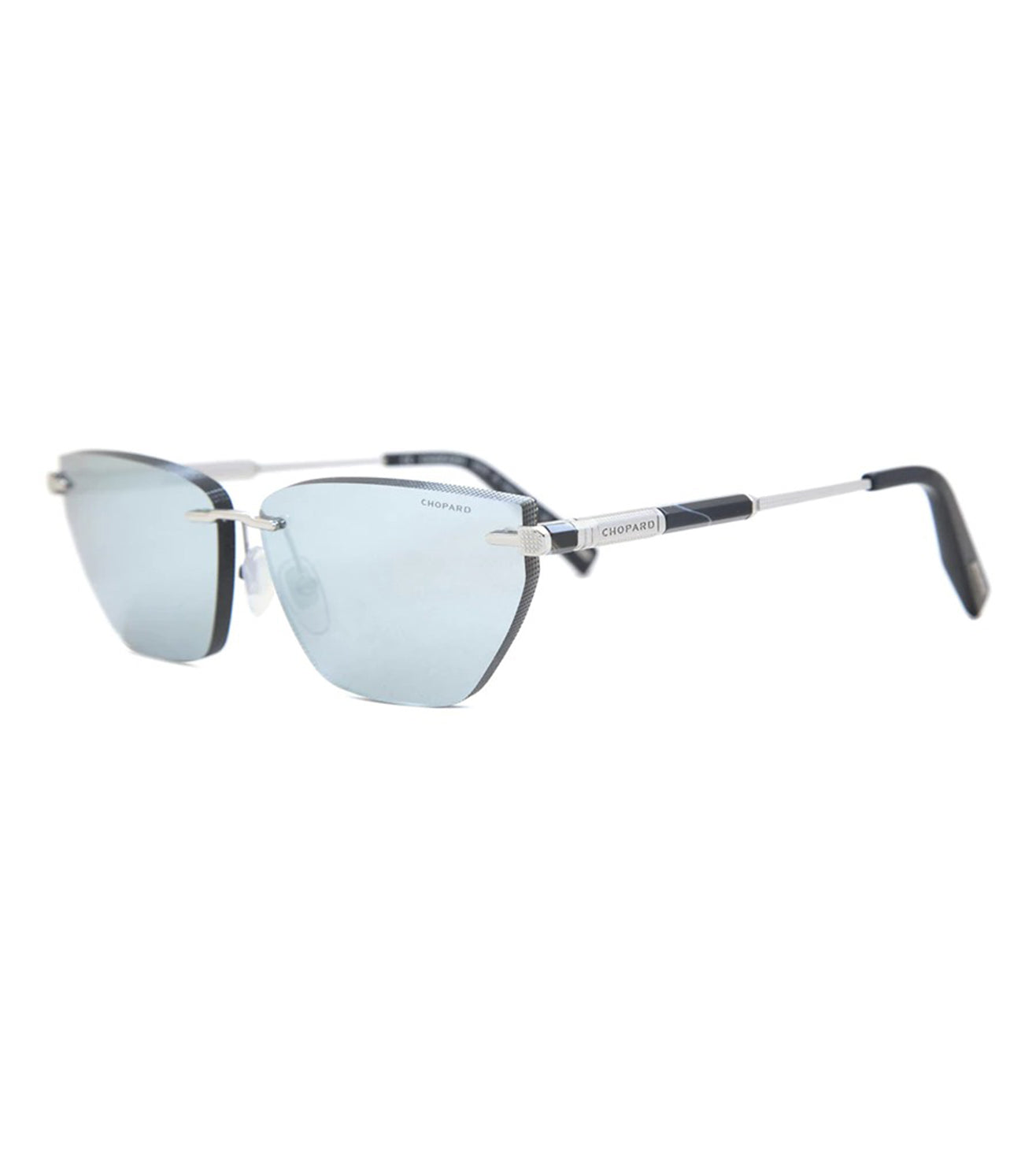 Chopard Unisex Smoke Silver-mirrored Cat-eye Sunglasses