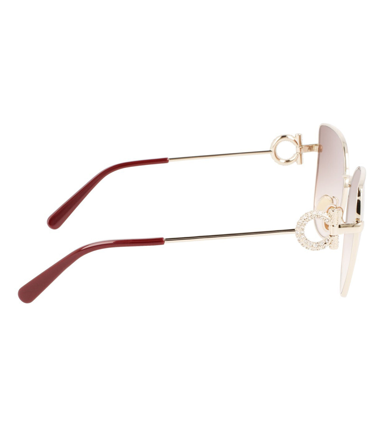 Salvatore Ferragamo SF223S Rimless Butterfly Sunglasses Rose Gold Gray Designer Salvatore Ferragamo SF304SN 772 Sunglasses Women main image 3