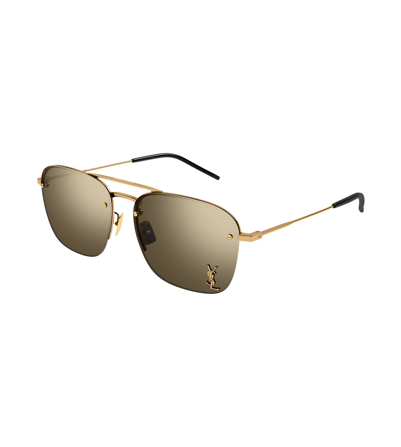 Saint Laurent Monogram Women's Brown Square Sunglasses