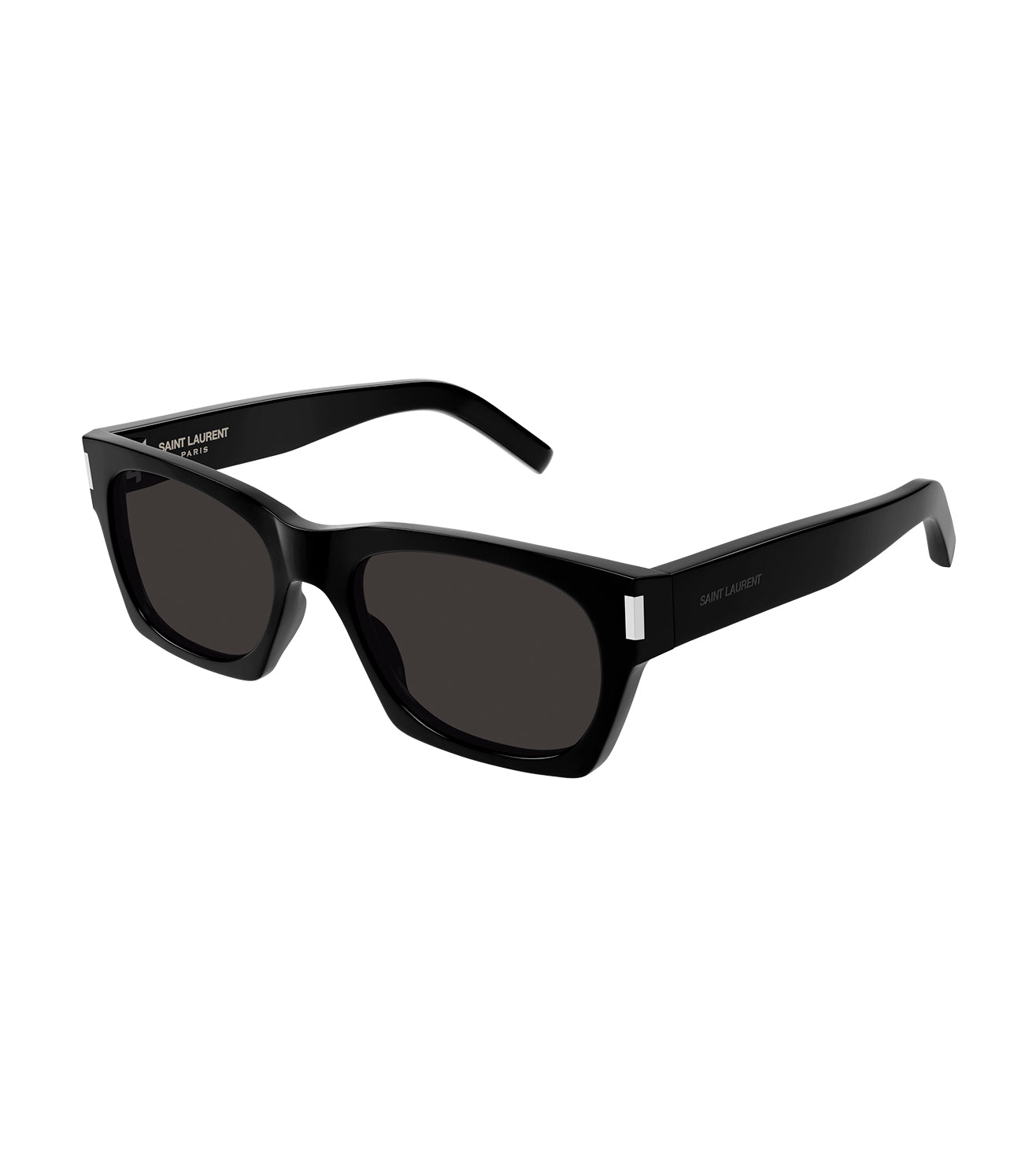 Saint Laurent New Wave Unisex Black Rectangular Sunglasses