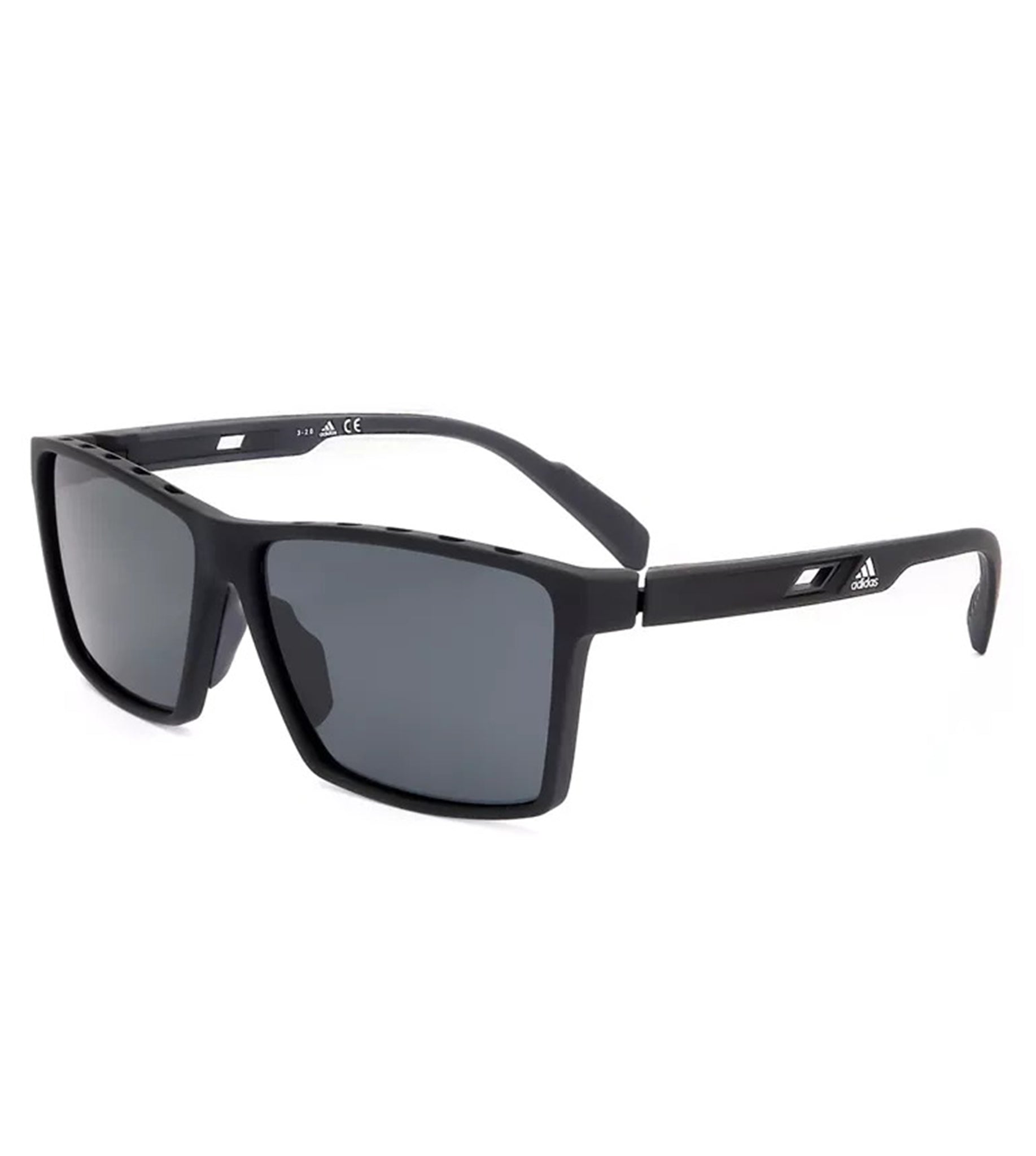 Adidas Originals Men's Dark Grey Rectangular Sunglasses