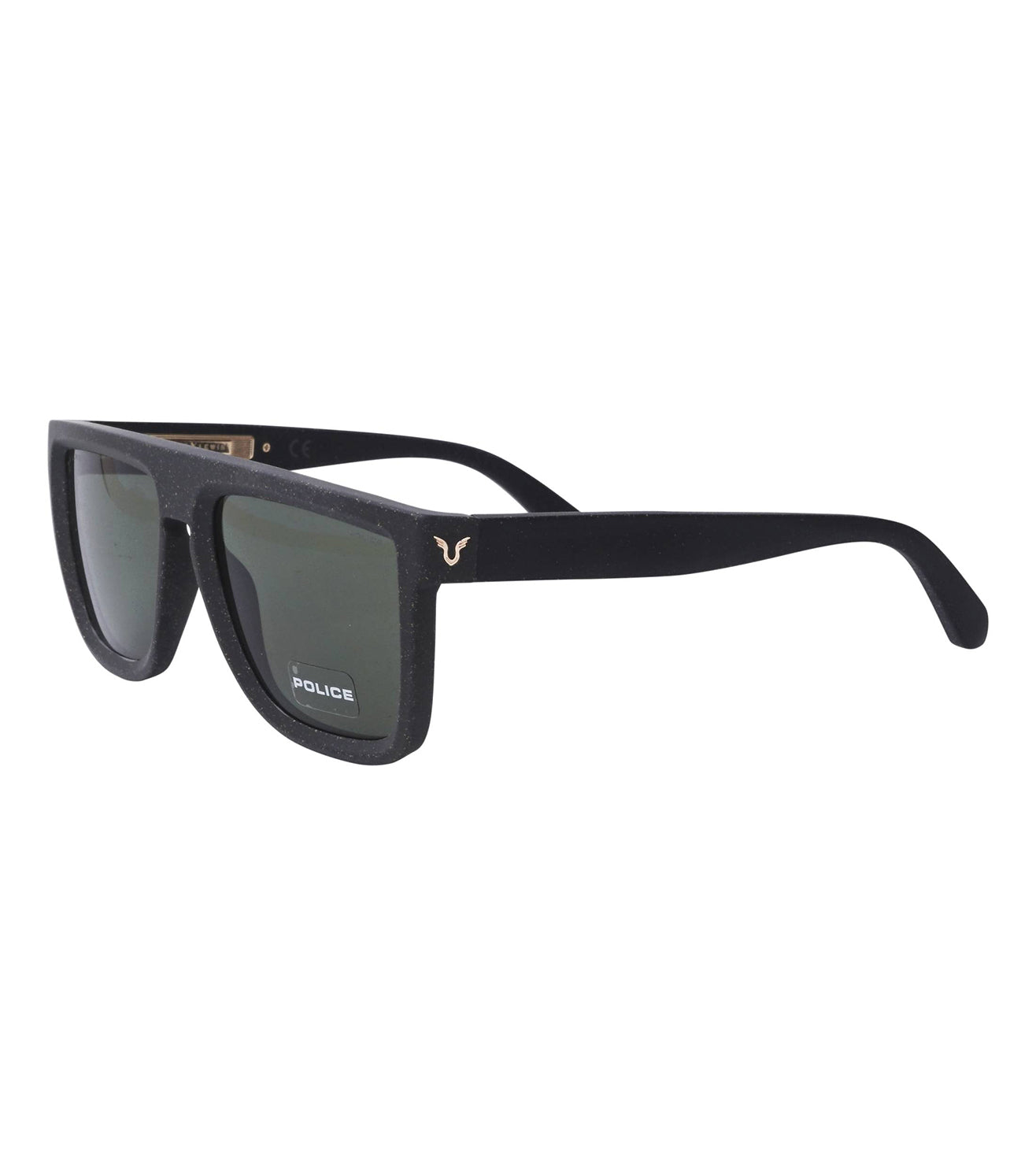 Police Men's Grey Green Square Sunglasses