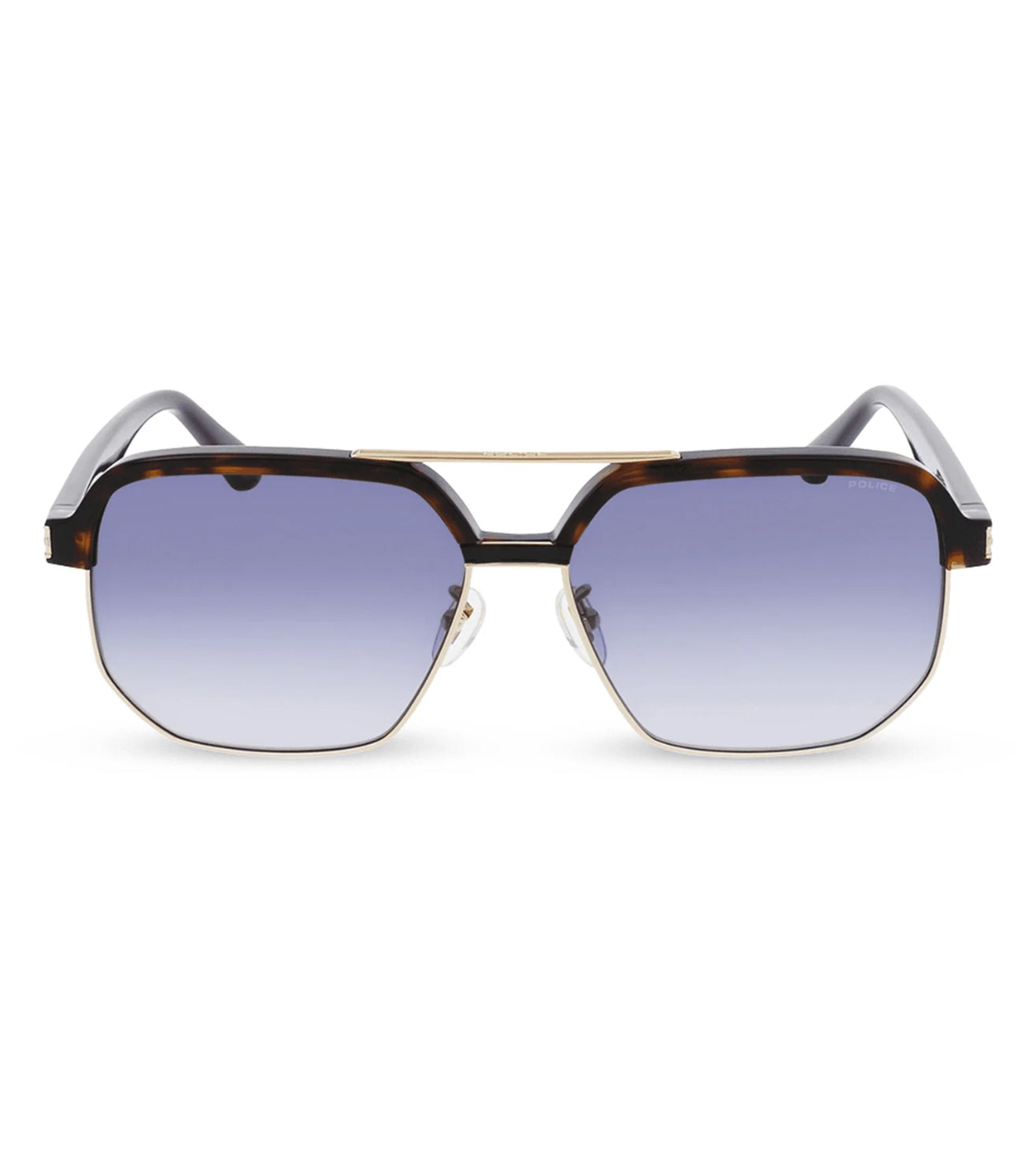 Police Men's Blue Gradient Aviator Sunglasses