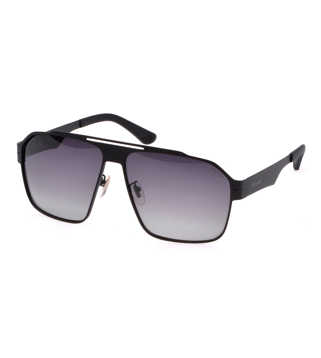 Police Unisex Smoke Gradient Square Sunglasses