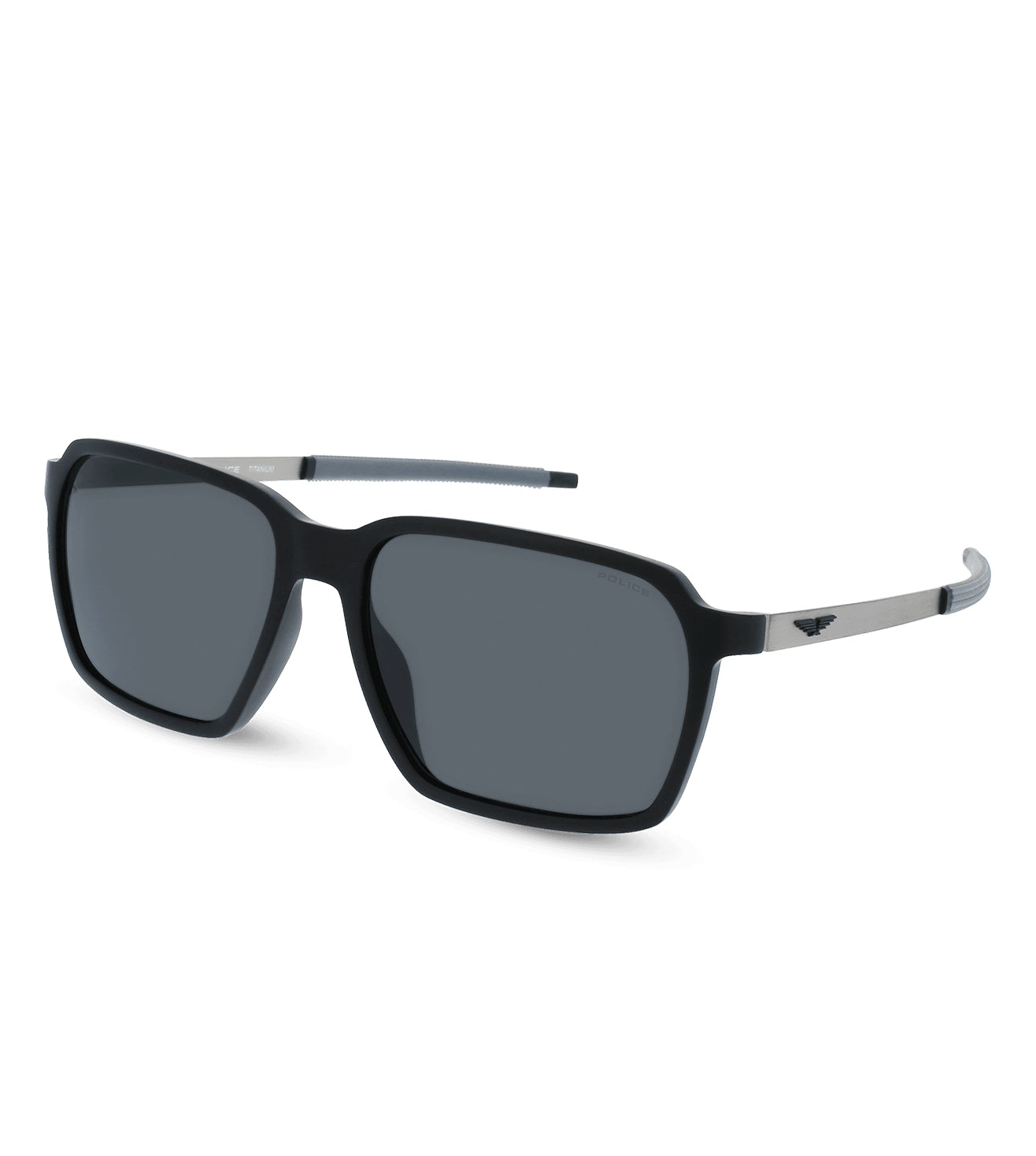 Police Men's Smoke Grey Square Sunglasses