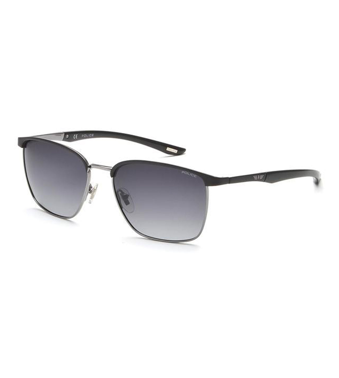 Police Unisex Grey Aviator Sunglasses