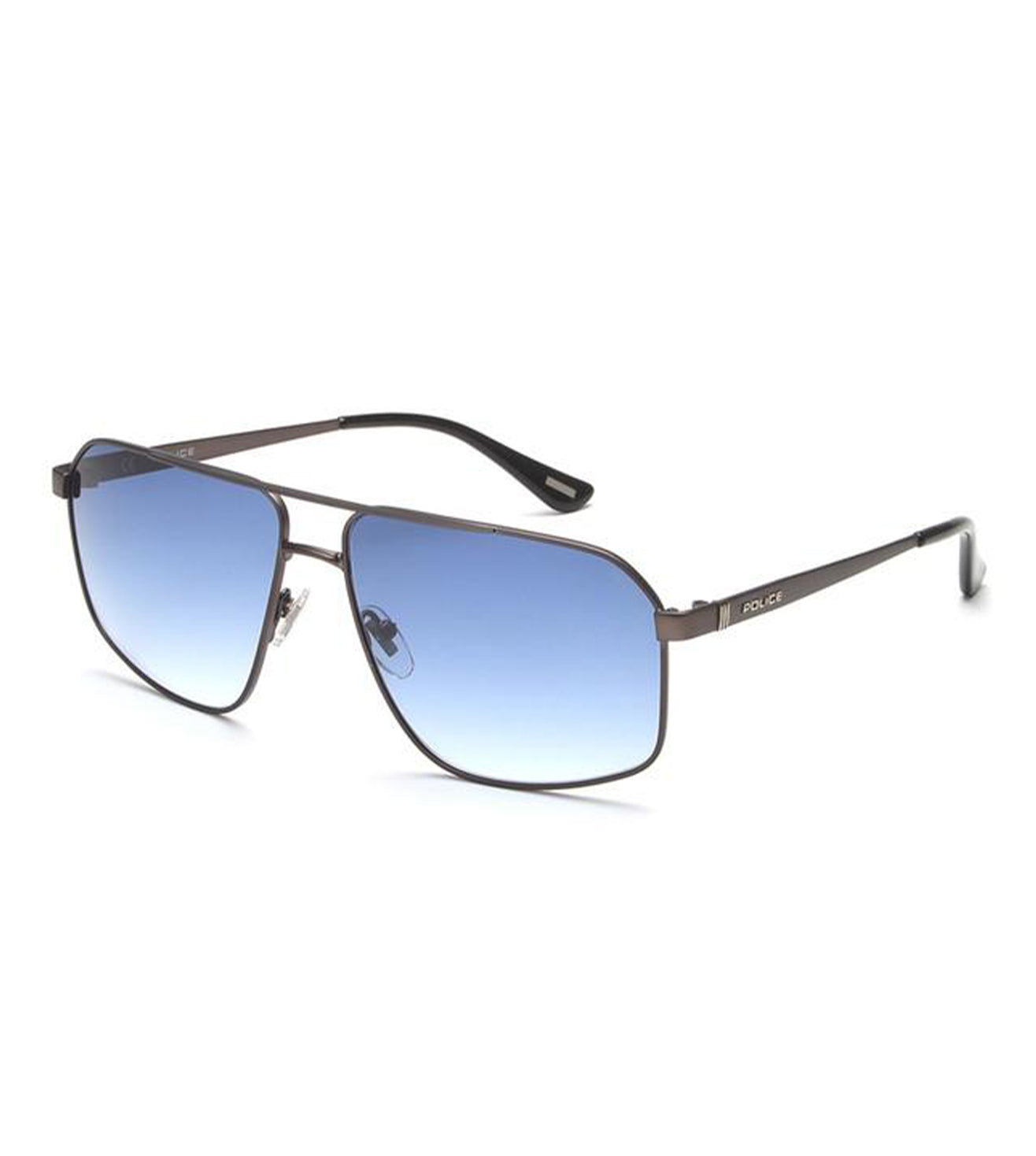 Police Men's Blue Square Sunglasses