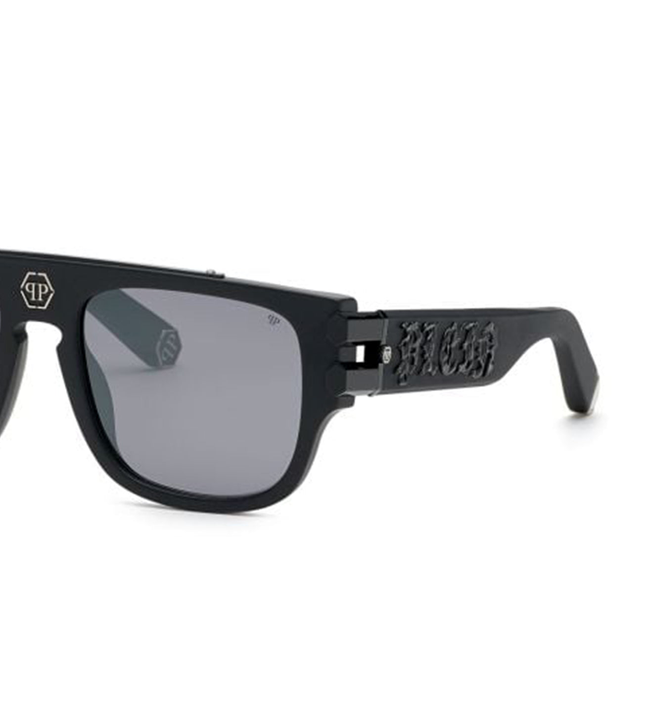 Philipp Plein Men's Grey Rectangular Sunglasses