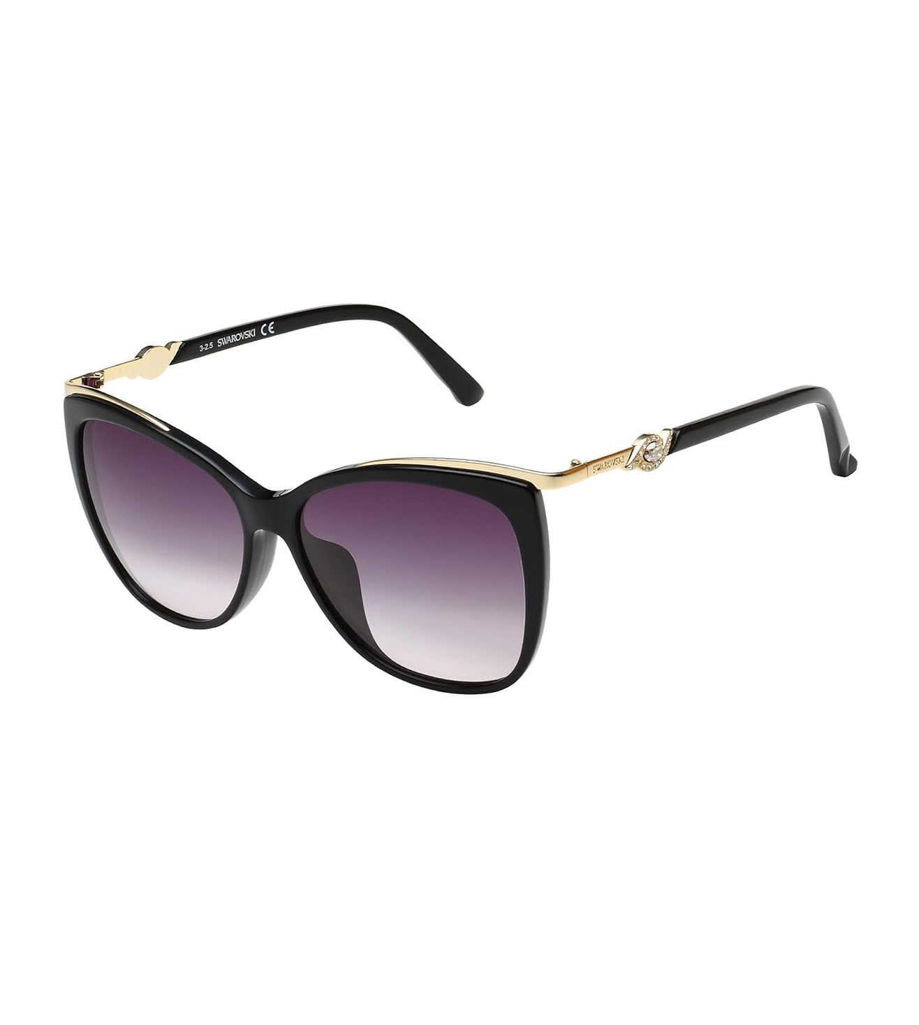 Swaroski Women's Grey Cat-eye Sunglasses