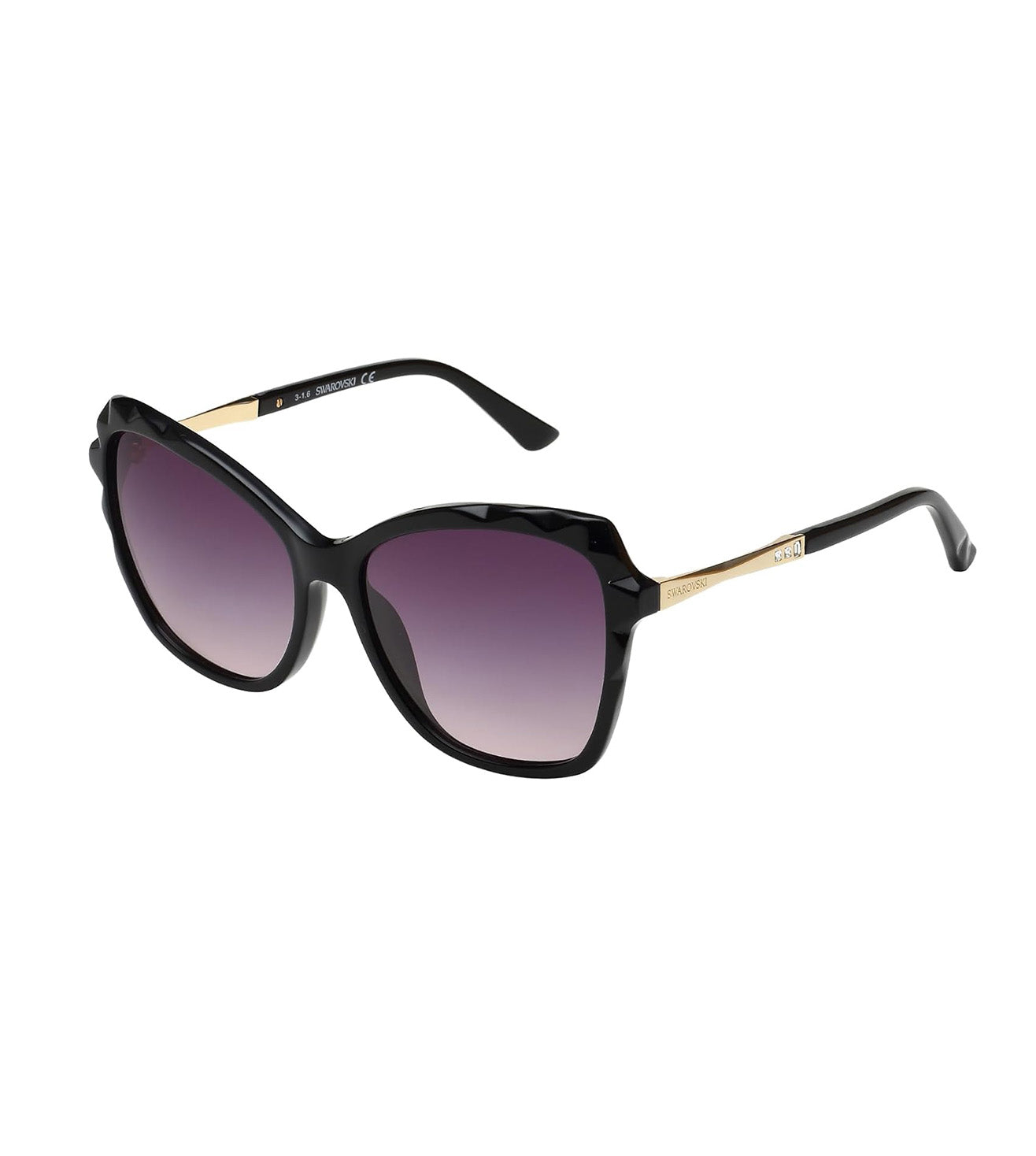 Swaroski Women's Grey Cat-eye Sunglasses