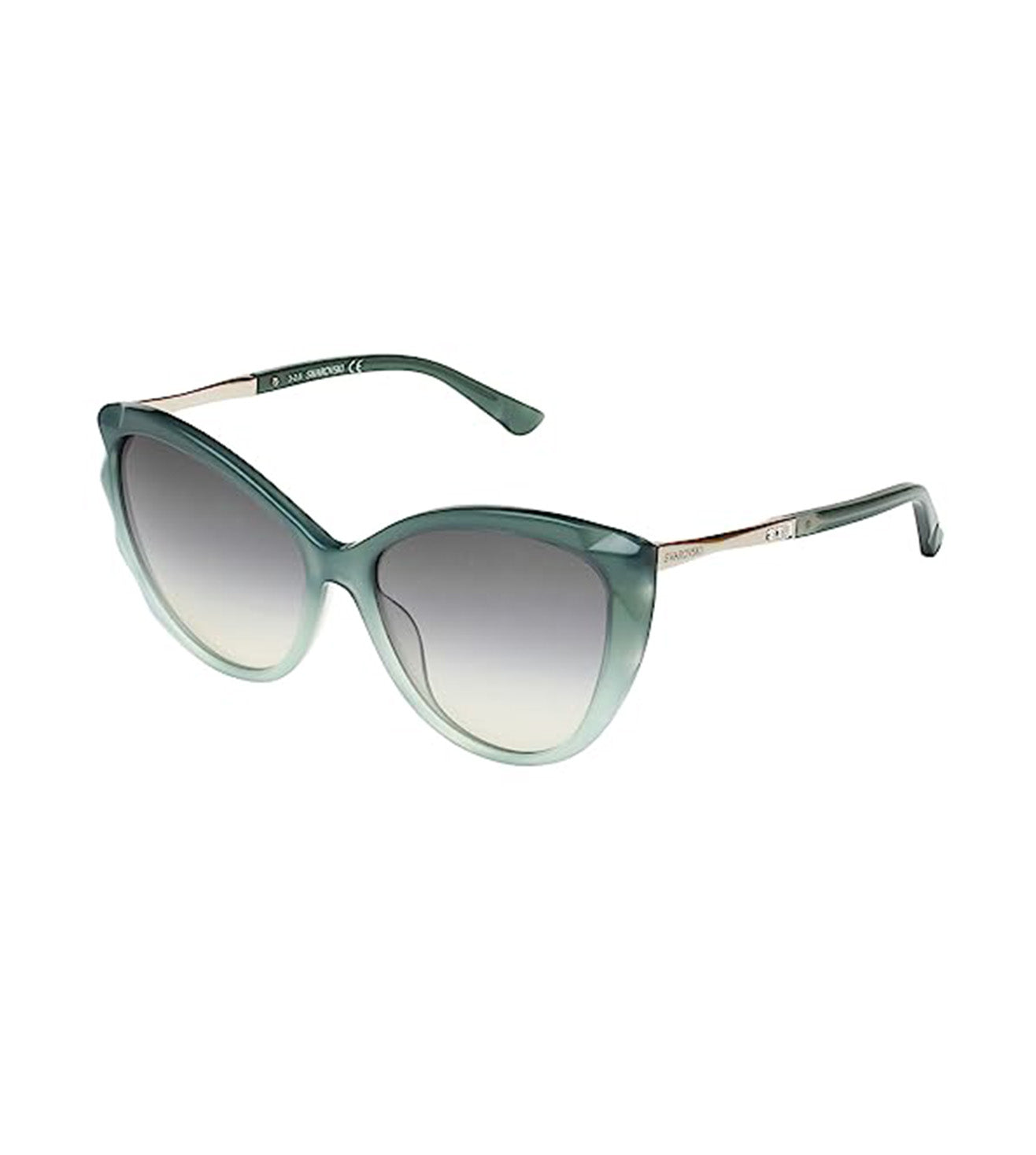 Swaroski Women's Green Cat-eye Sunglasses