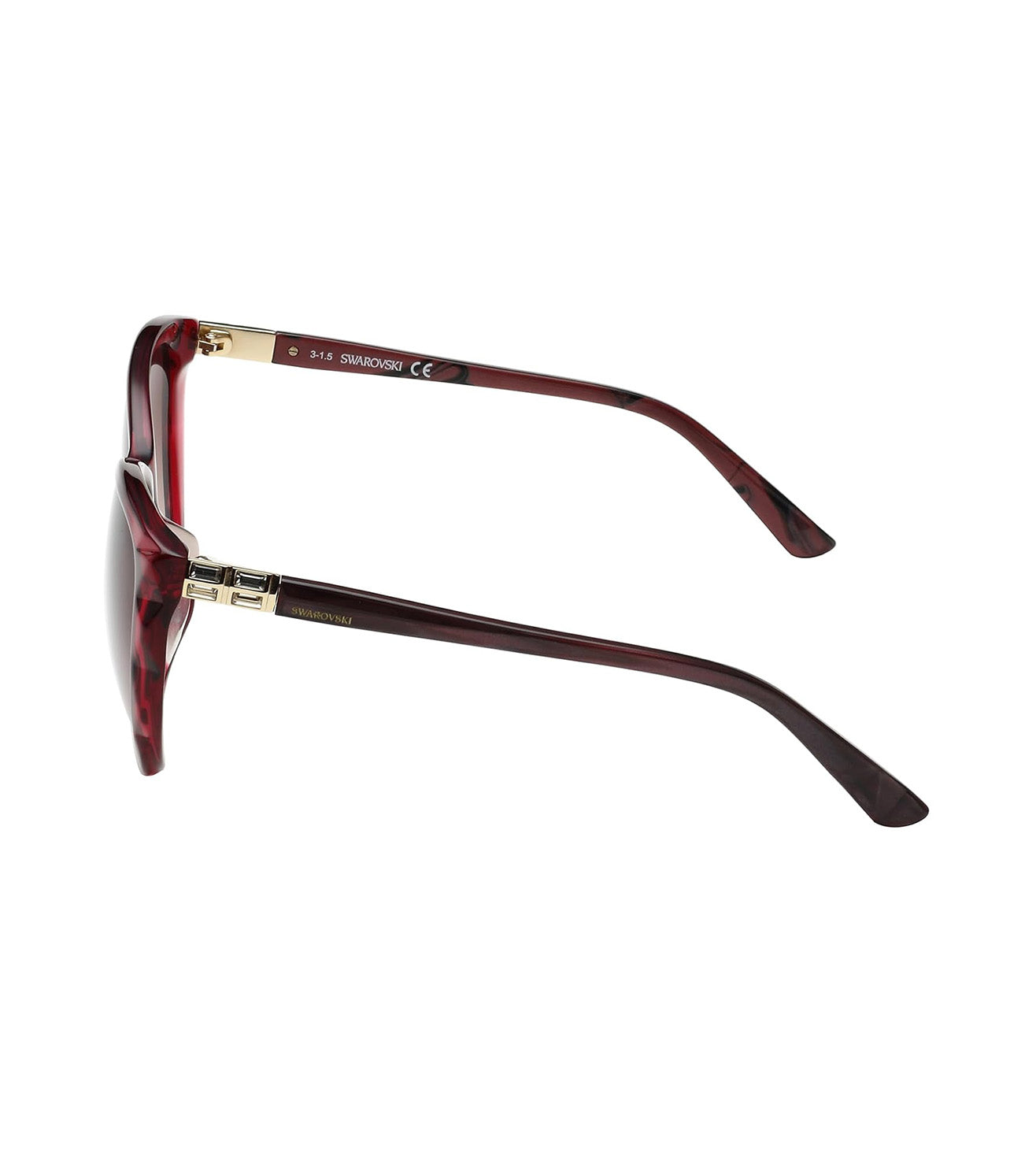 Swaroski Women's Brown Cat-eye Sunglasses