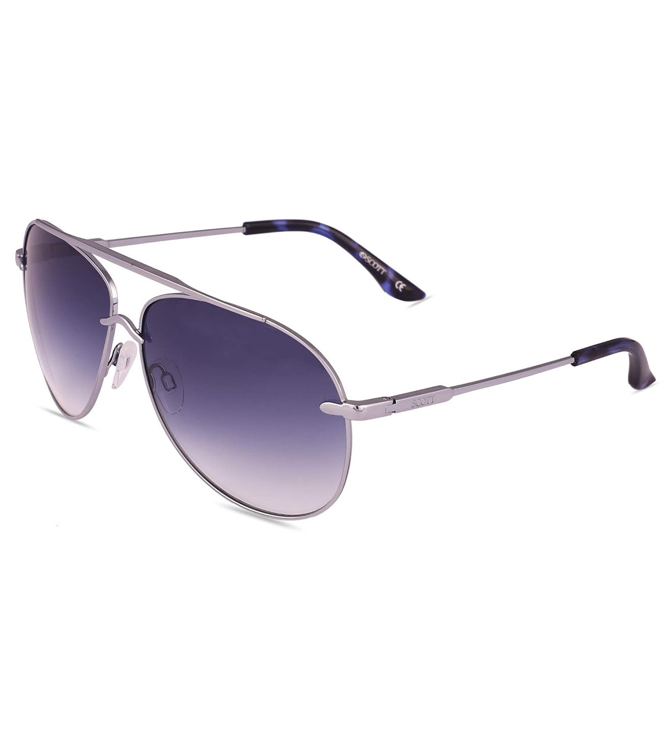 Scott Unisex Blue Aviator Sunglasses
