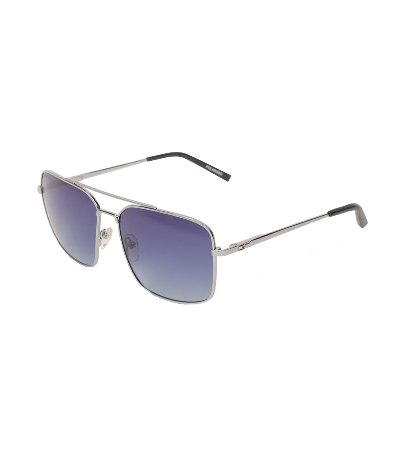 Tommy Hilfiger Unisex Blue Polarized Square Sunglasses