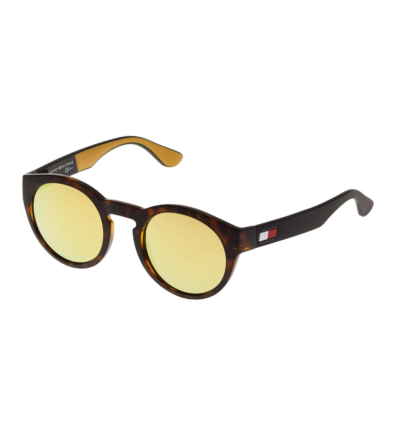 Tommy Hilfiger Unisex Gold-mirrored Round Sunglasses