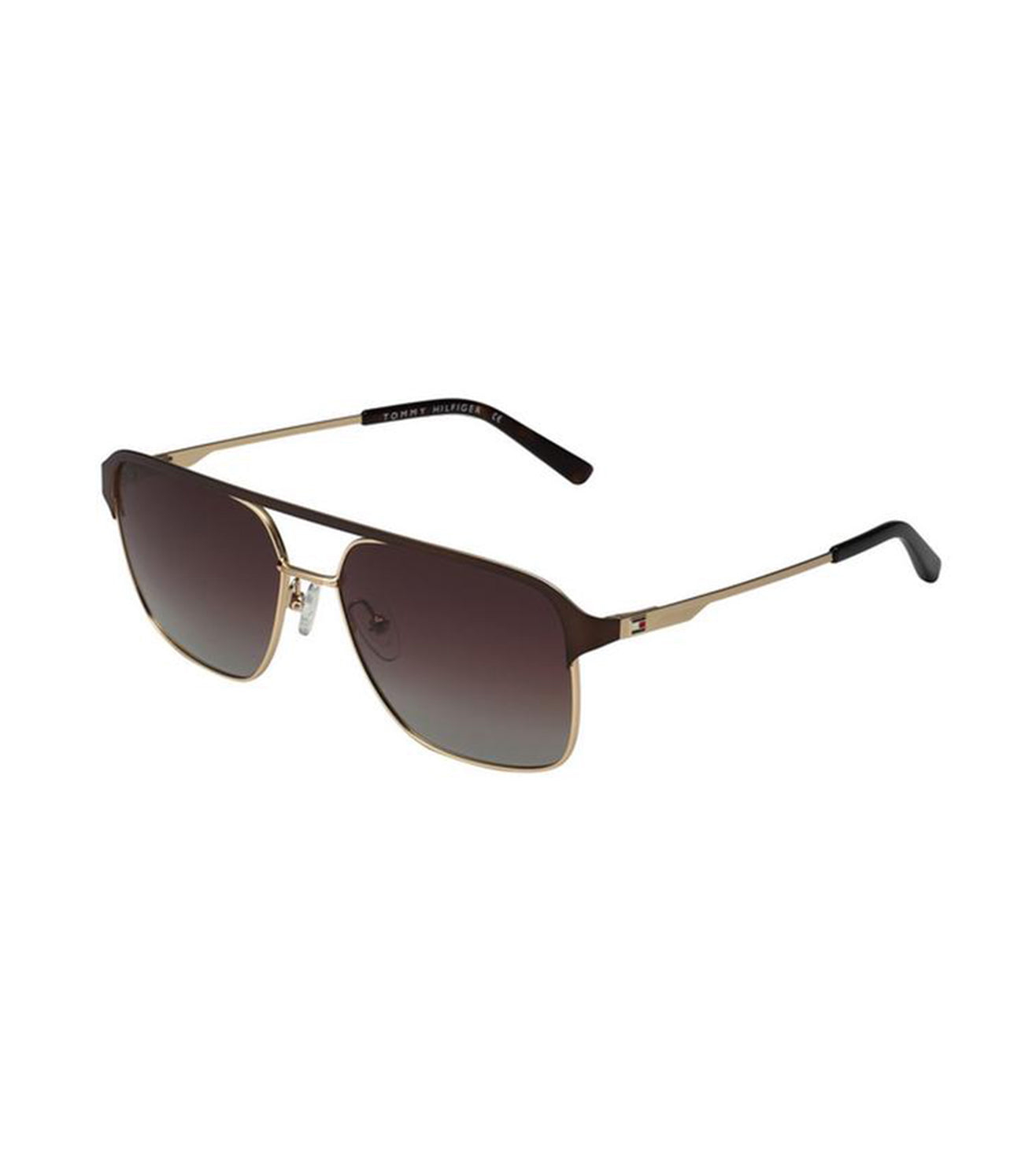 Tommy Hilfiger Men's Gradient Brown Aviator Sunglasses