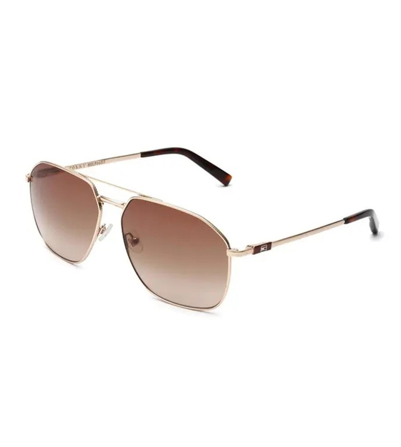 Tommy Hilfiger Men's Brown Aviator Sunglasses