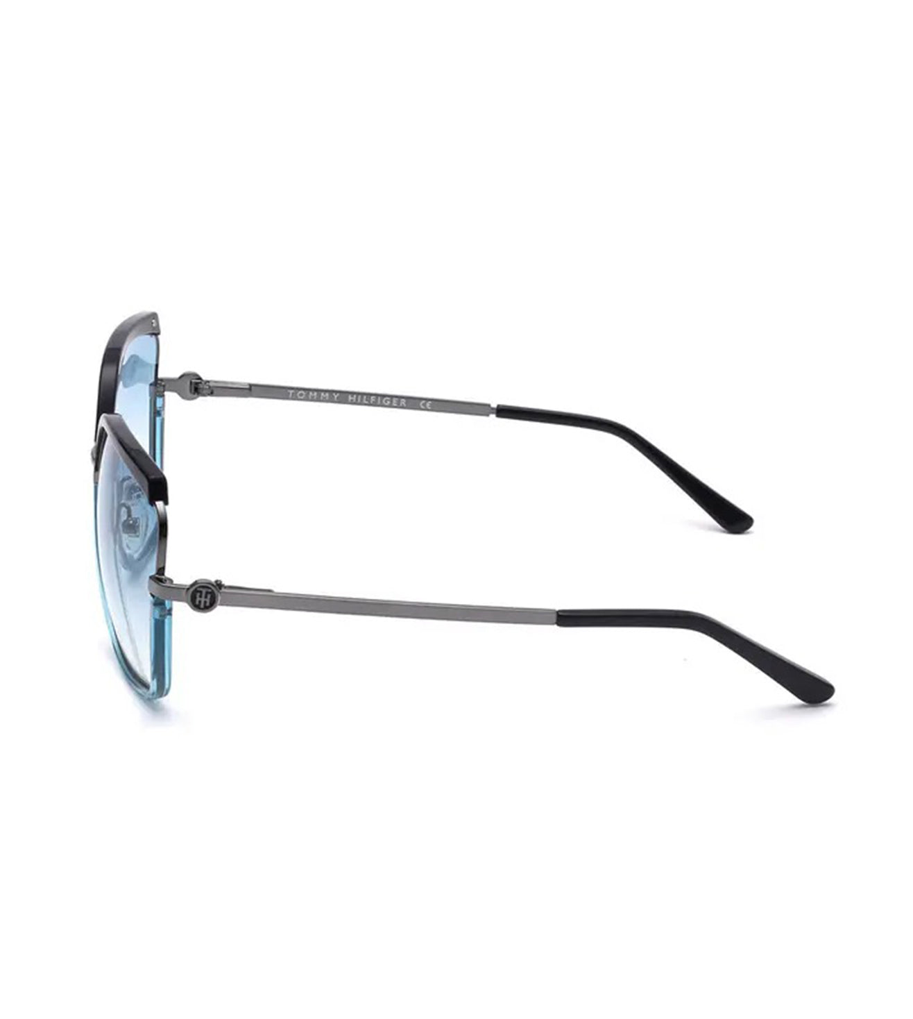 Tommy Hilfiger Women's Gradient Blue Geometric Sunglasses