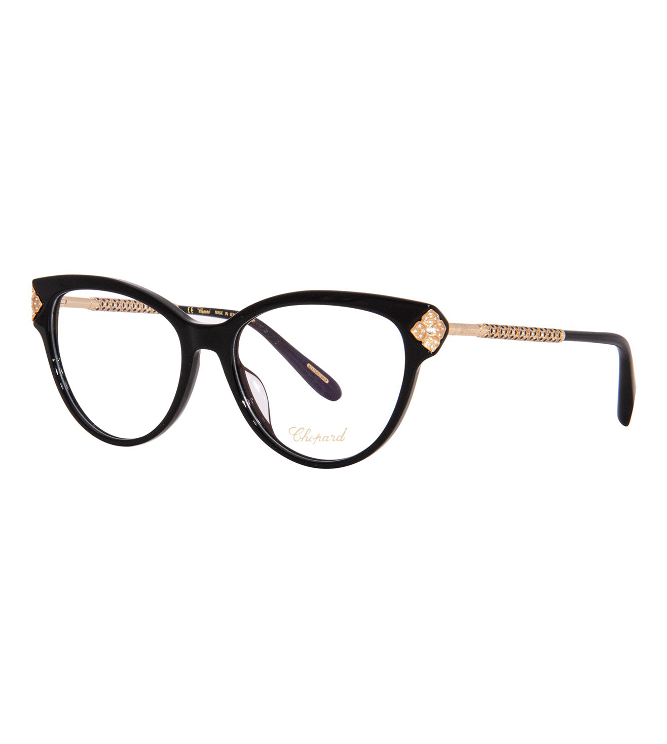 Chopard Women's Violet Black Cat-Eye Optical Frame