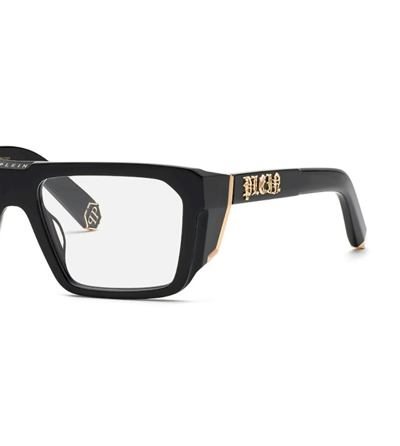 Philipp Plein Women's Glossy Black Square Optical Frame