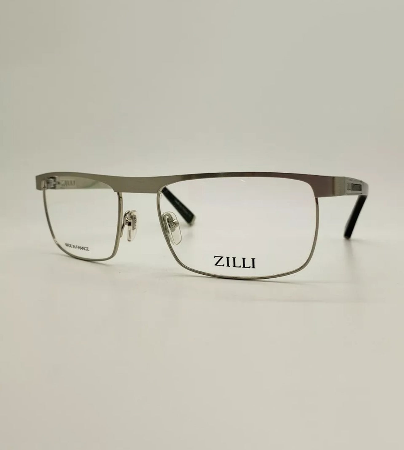 Zilli Men's Silver Rectangular Optical Frames