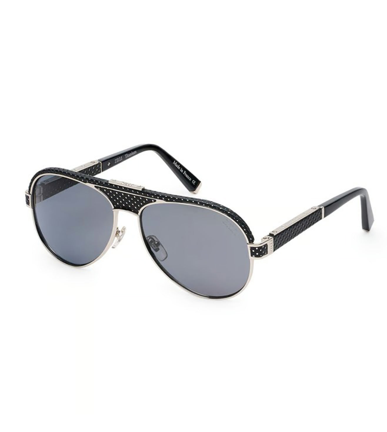 Zilli Men's Grey Aviator Sunglasses