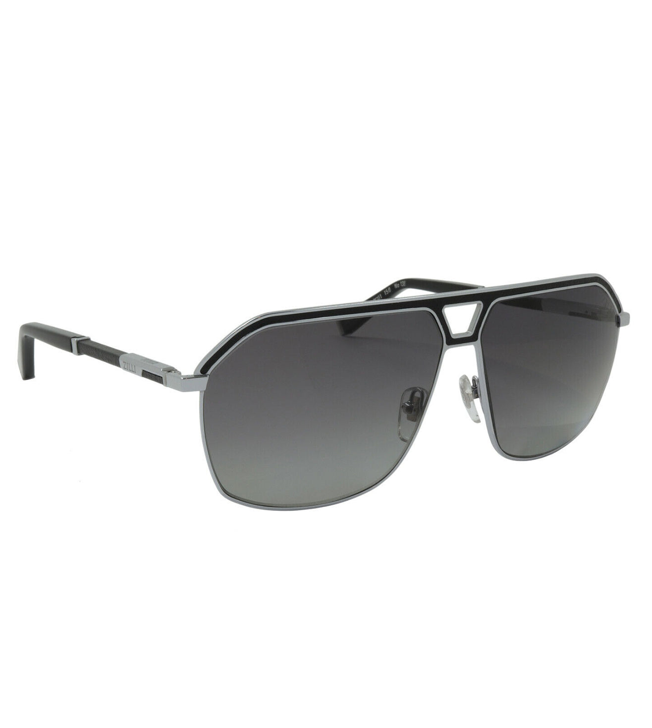 Zilli Men's Grey Polarized Aviator Sunglasses