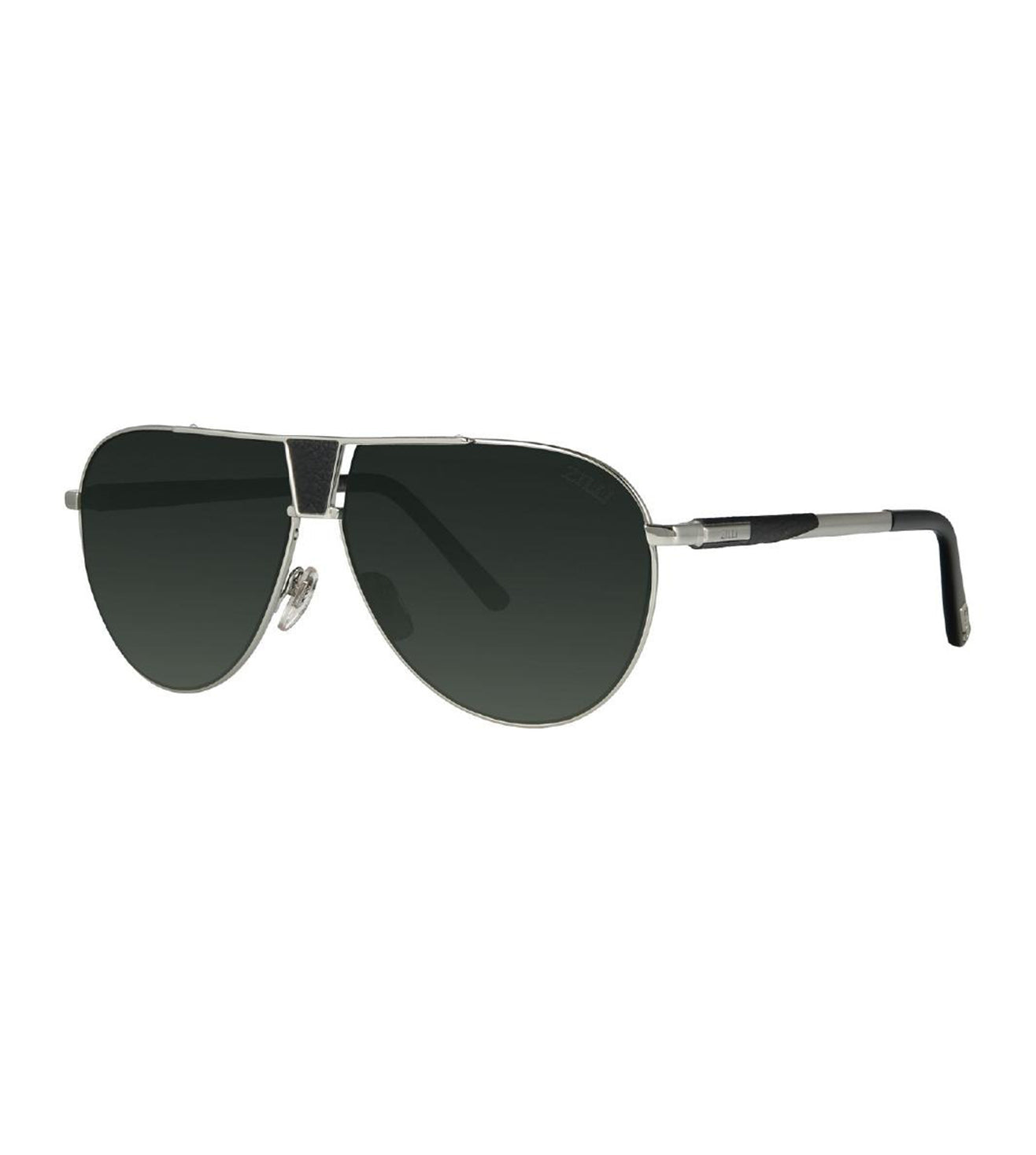 Zilli Men's Grey Aviator Sunglasses