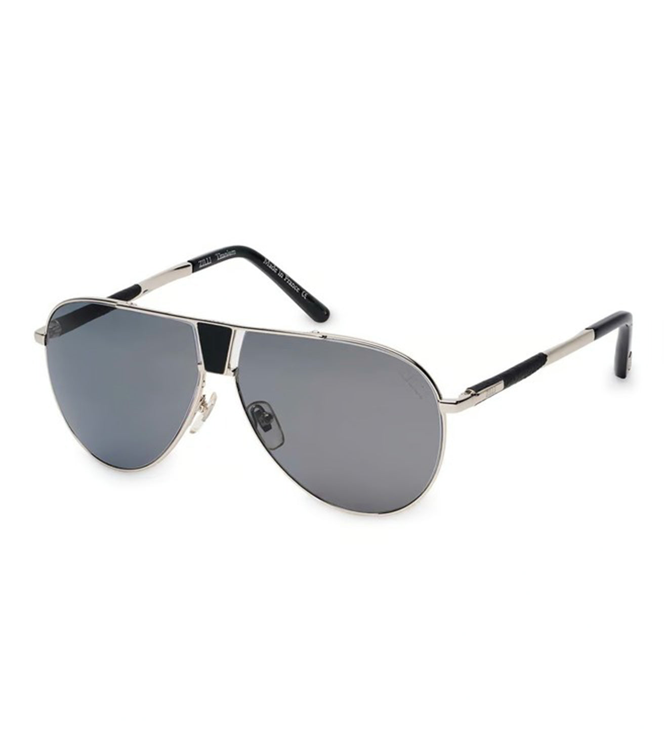 Zilli Men's Grey Aviator Sunglasses