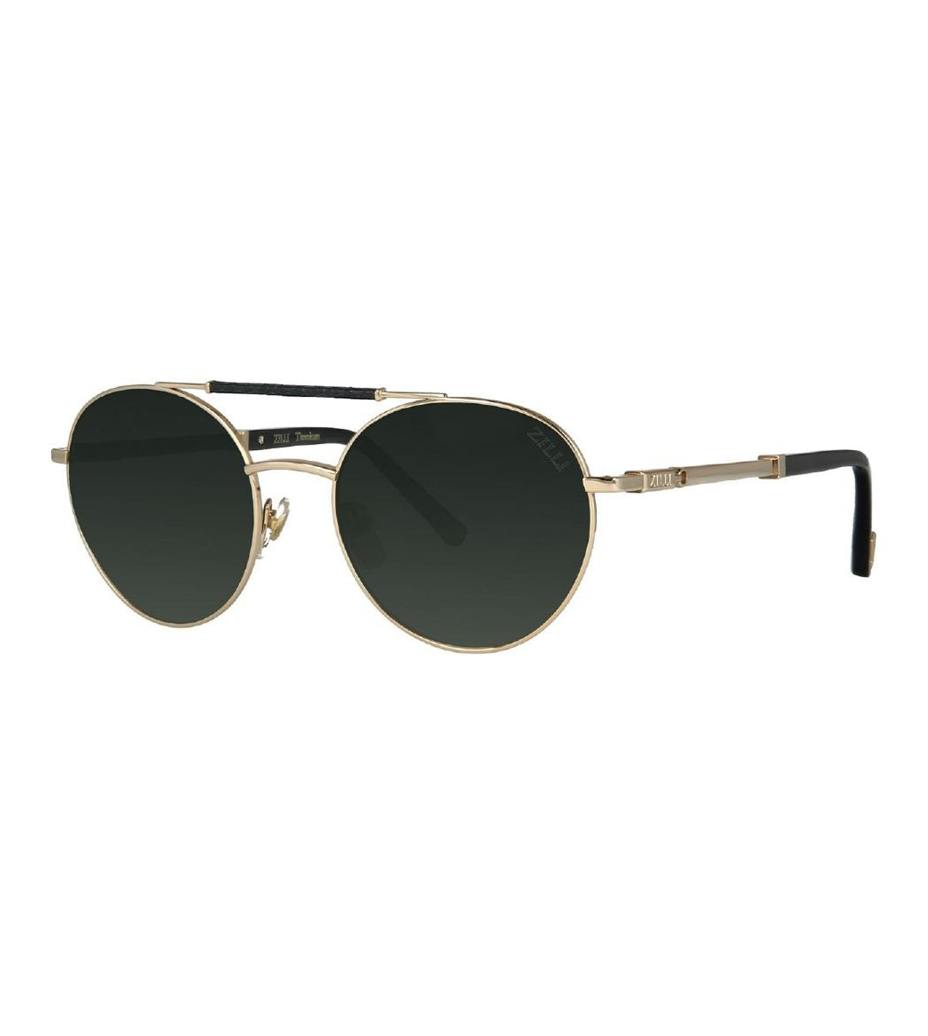 Zilli Men's Green Round Sunglasses