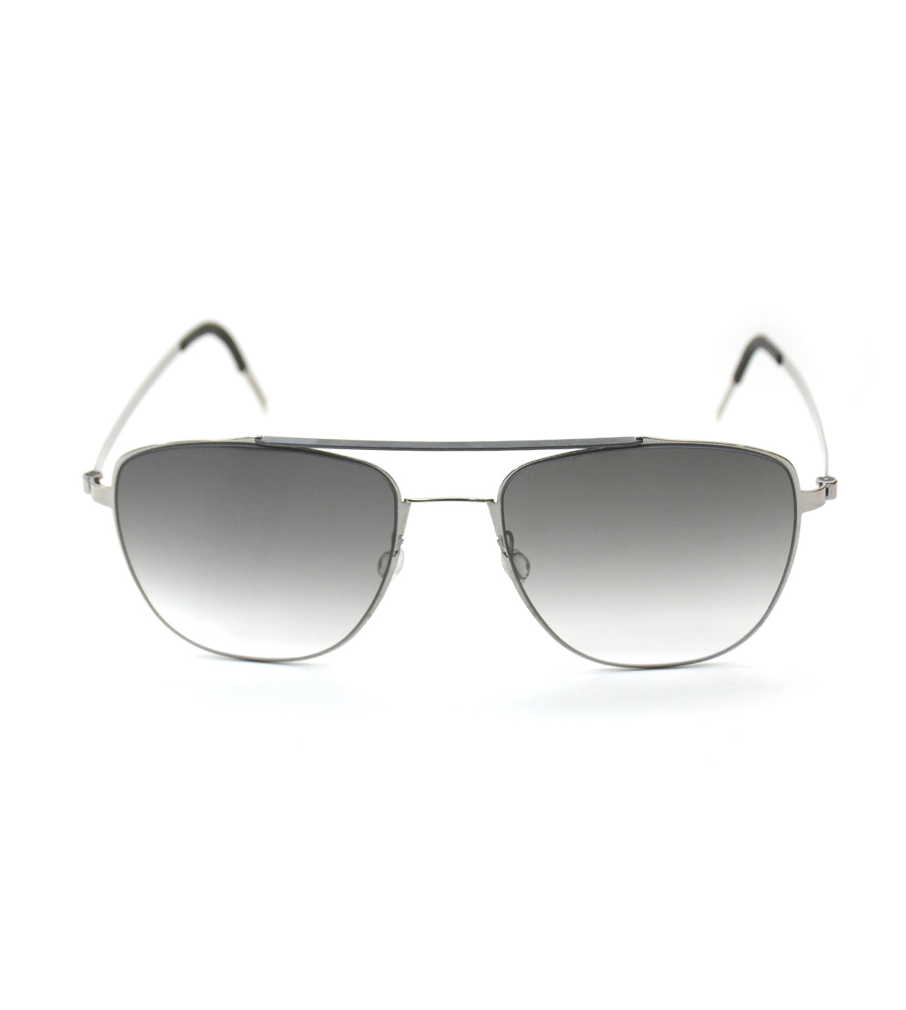 Lindberg Sun Dark Grey145 5519 415 Glossy Silver Sunglasses