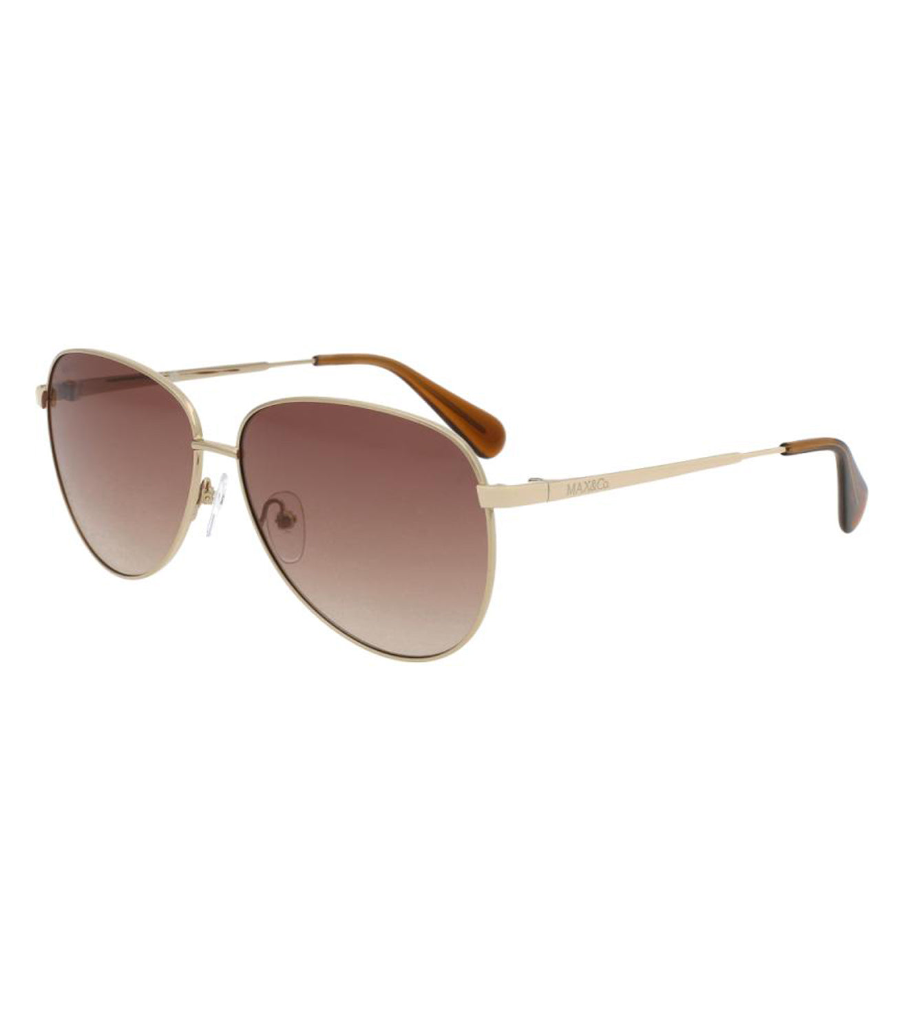 Oval White Brown Max Mara Sunglasses