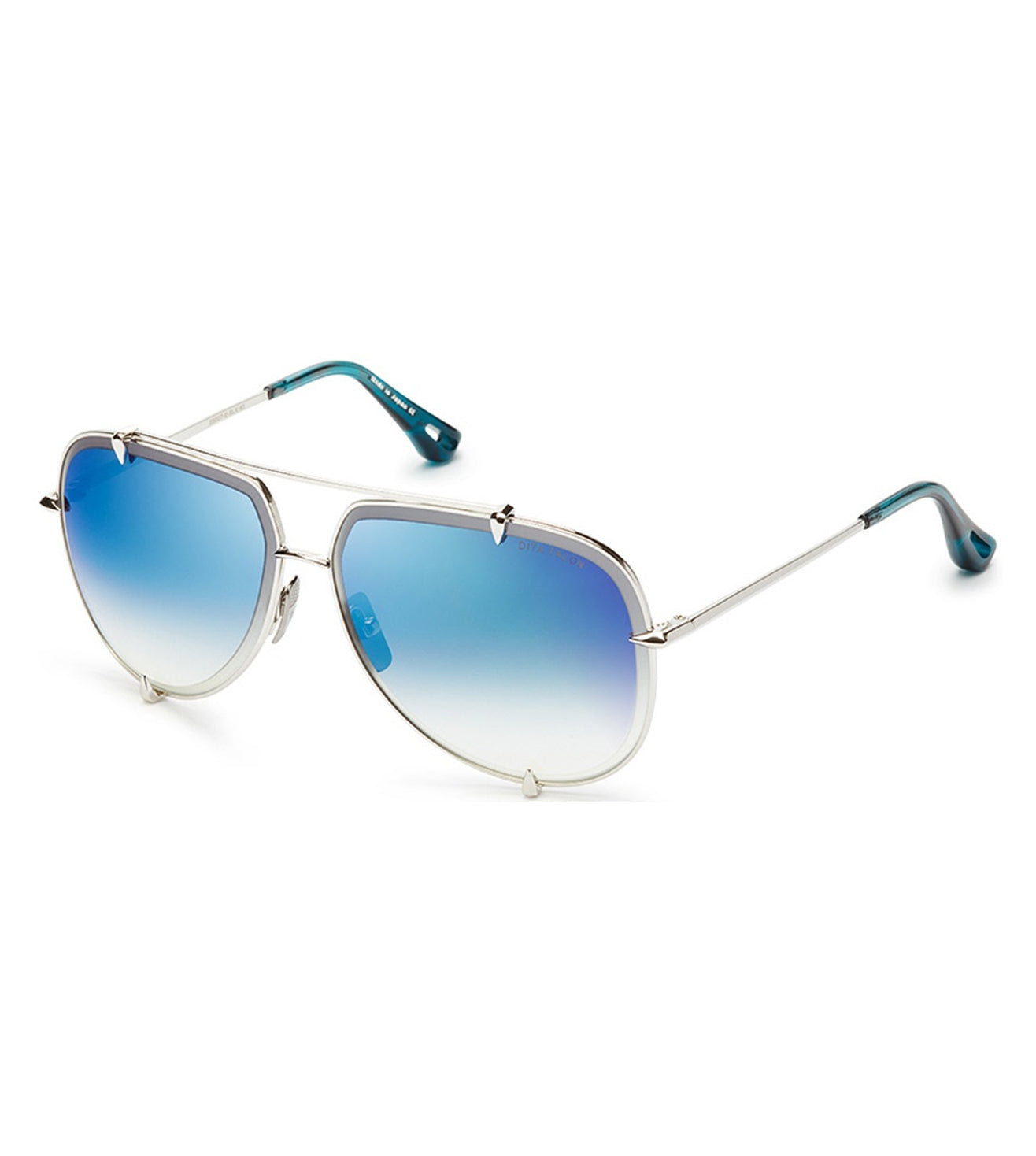 Dita Talon Unisex Grey Gradient/Blue-Mirrored Aviator Sunglasses