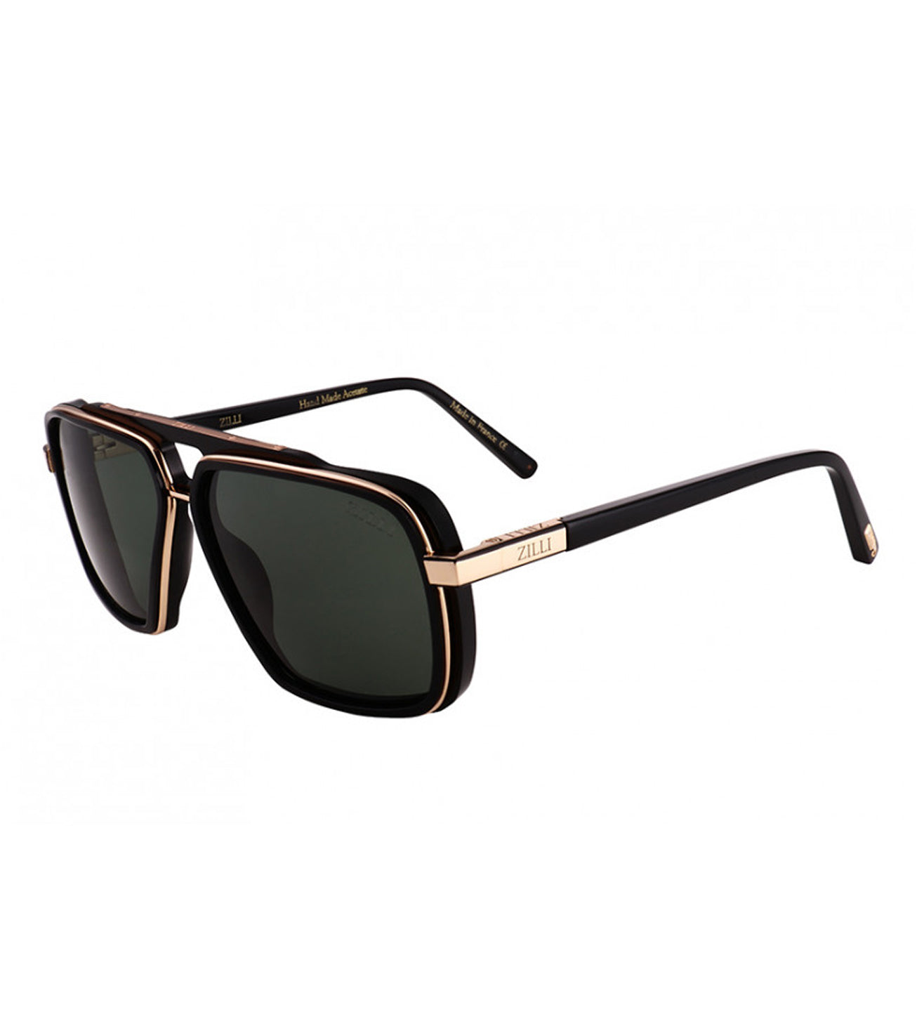 Zilli Men's Grey Aviator Sunglasses