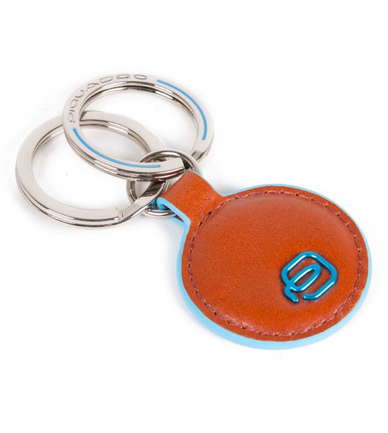 Piquadro BagMotic - Leather key-chain with USB, micro-USB and lightning  cable Colour Blue