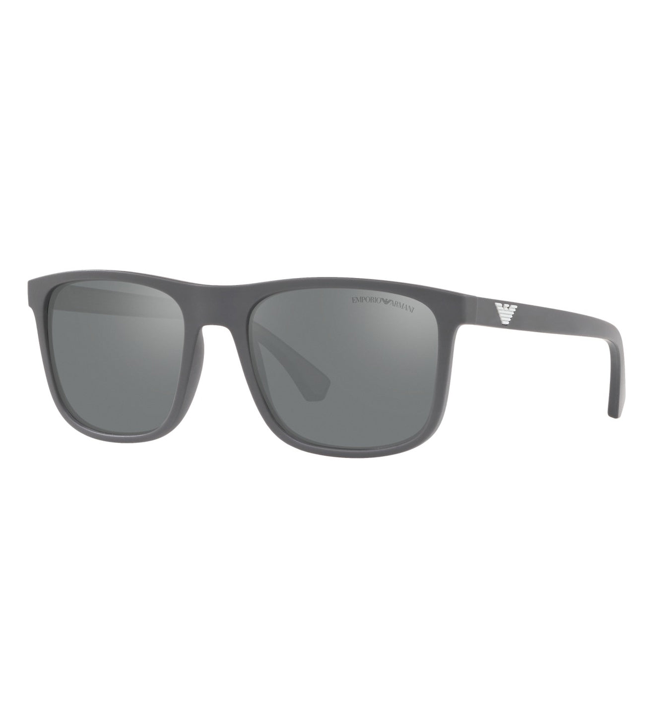 Emporio Armani Men's Grey Silver-Mirrored Square Sunglasses