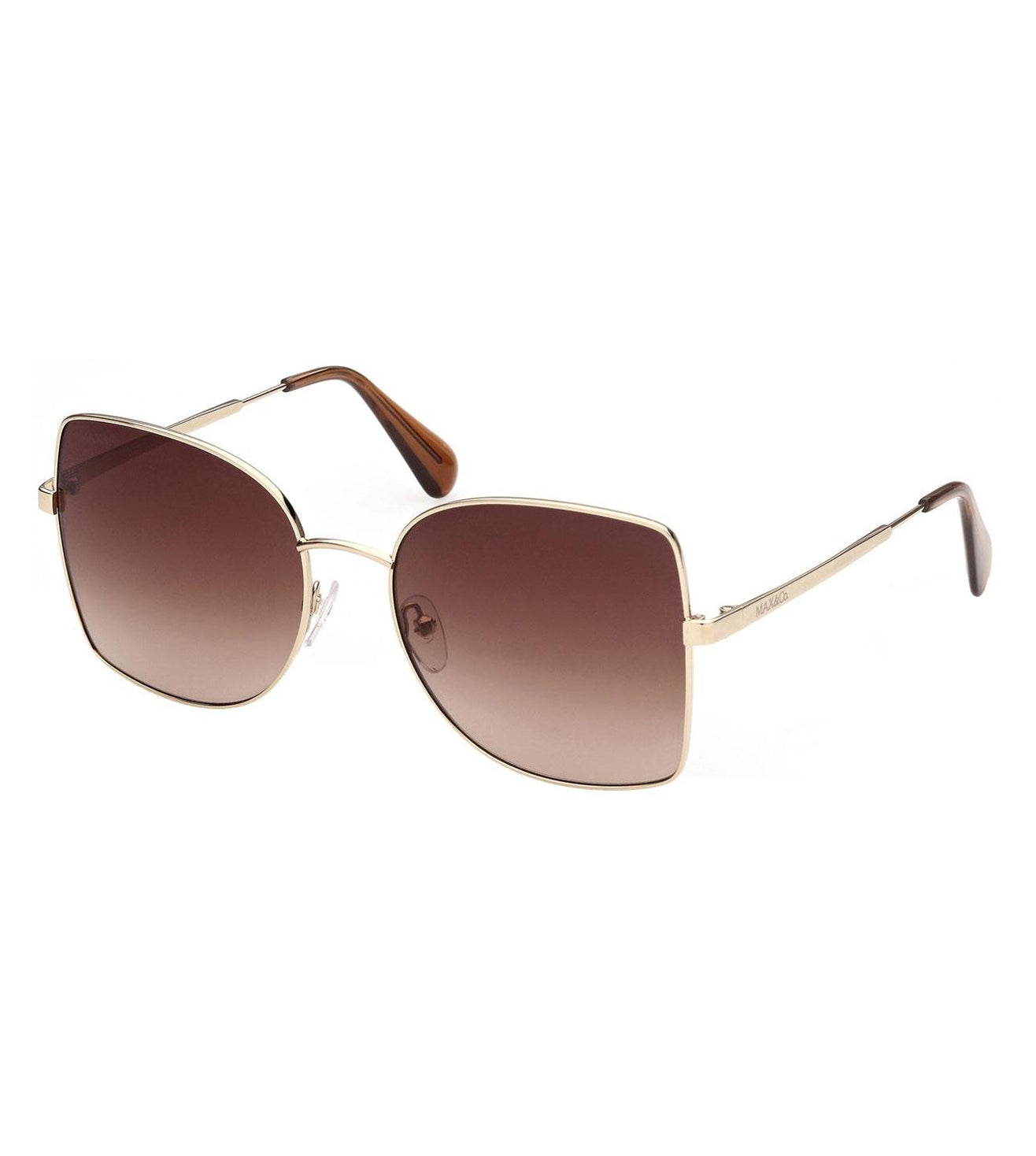 Oval Gold Gradient Brown Max Mara Sunglasses