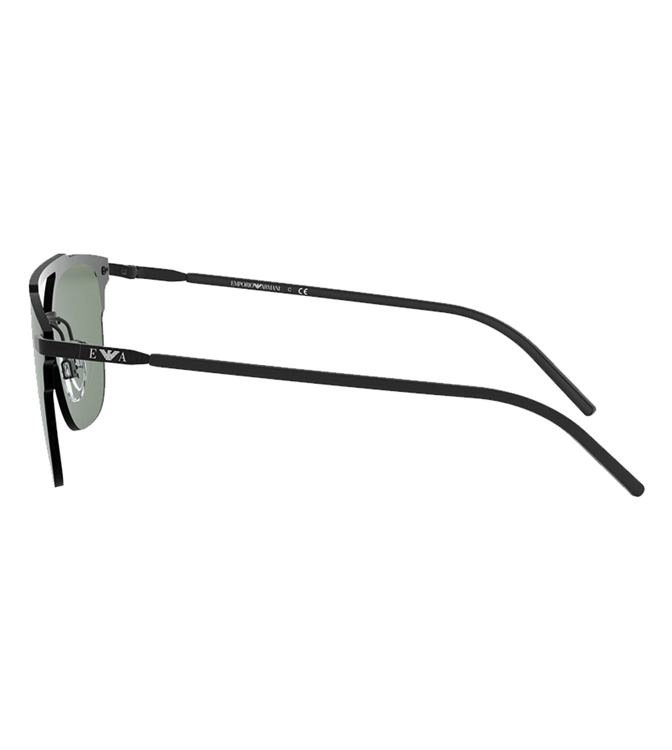 Square Black And Green Lens Sunglasses