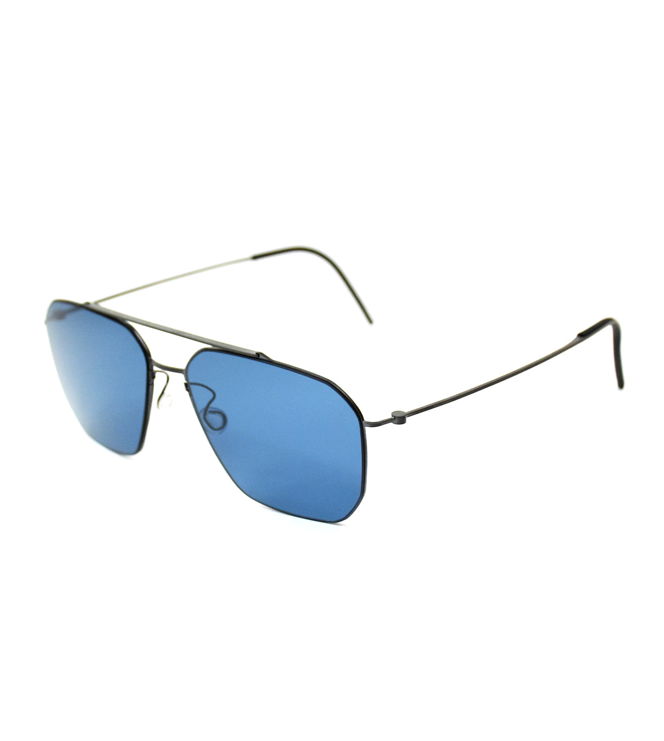 Lindberg Unisex Blue Aviator Sunglasses