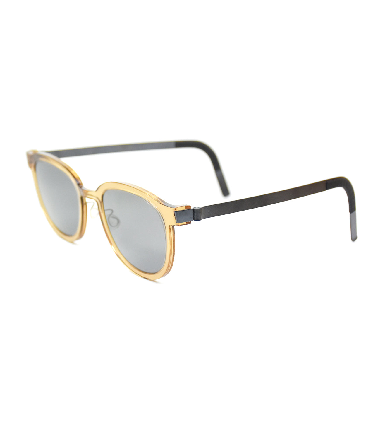 Lindberg Unisex Grey Round Sunglasses