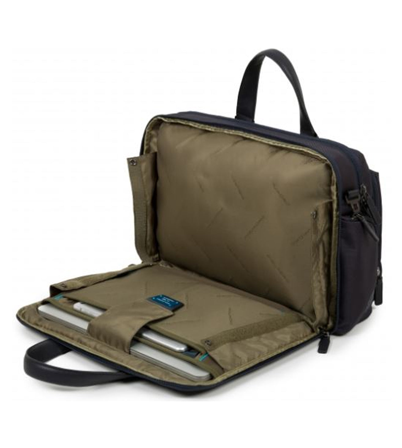 Blue Square Brief Laptop Bag