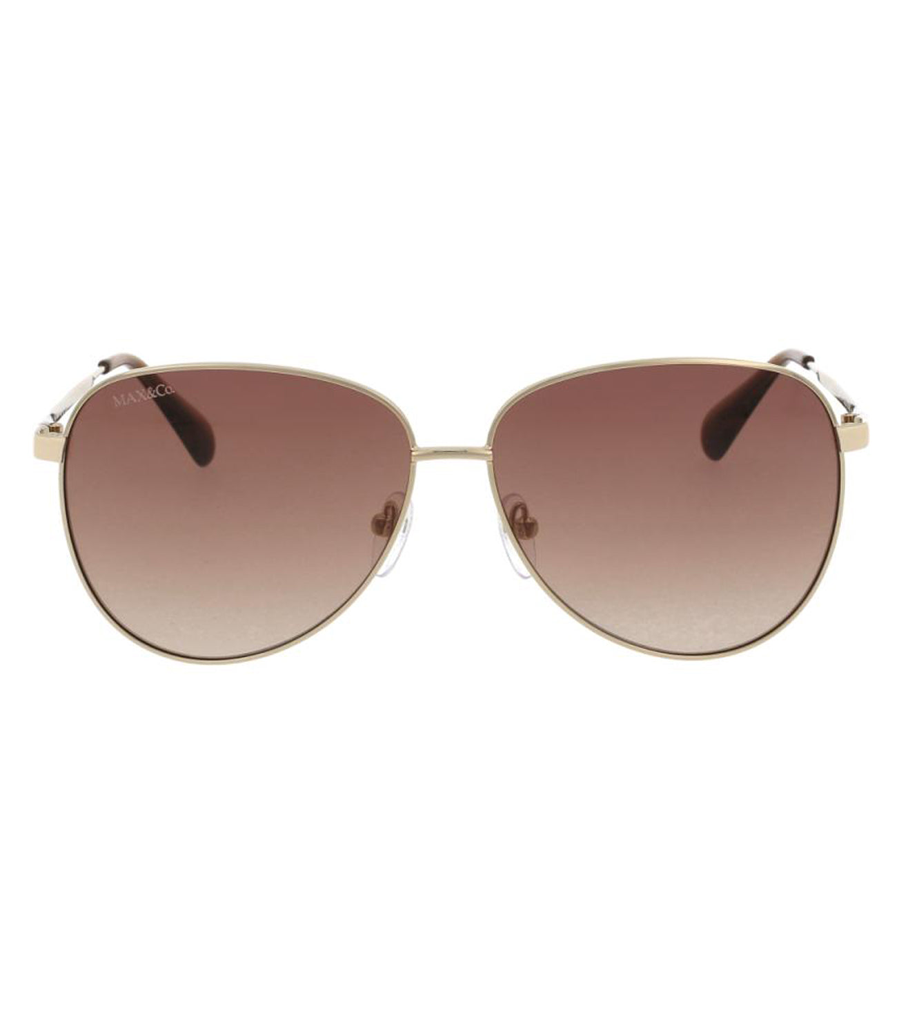 Oval White Brown Max Mara Sunglasses