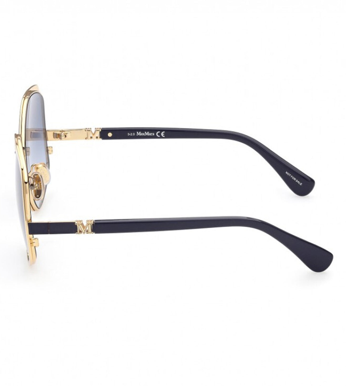 MaxMara Gold Frame Black Lens Women’s Aviator Sunglasses Max Mara Aviator Sunglasses − Sale: up to −83% | Stylight main image 3