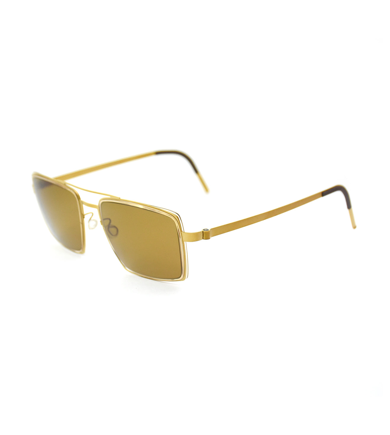 Lindberg Unisex Brown Square Sunglasses