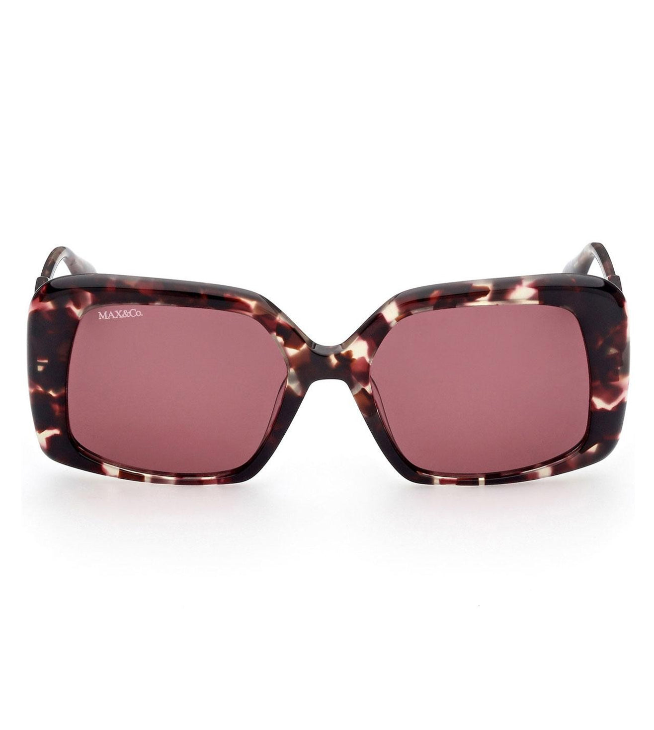Max Mara Women's Burgundy Rectangular Sunglasses