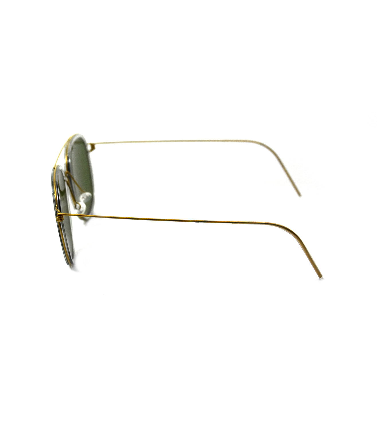 Lindberg Unisex Green Aviator Sunglasses