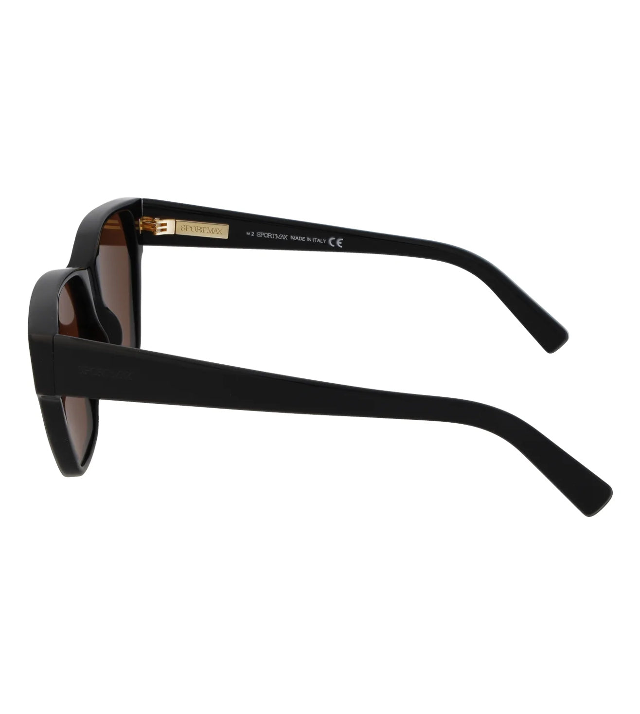 Square Black Brown Max Mara Sunglasses